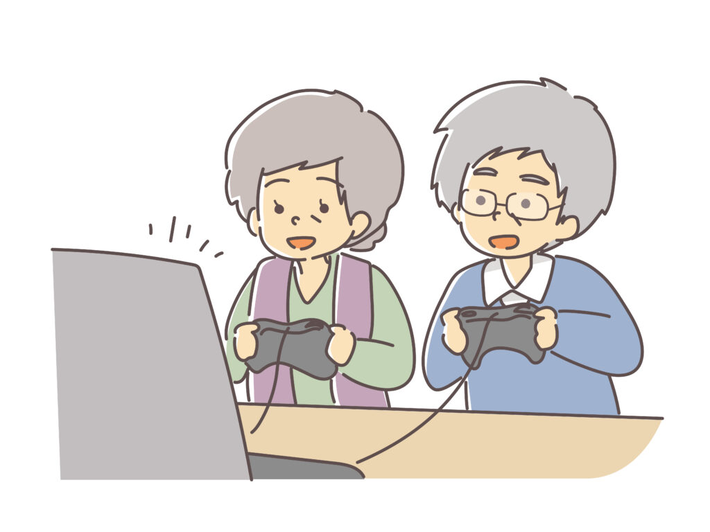 家族でゲームを楽しむ