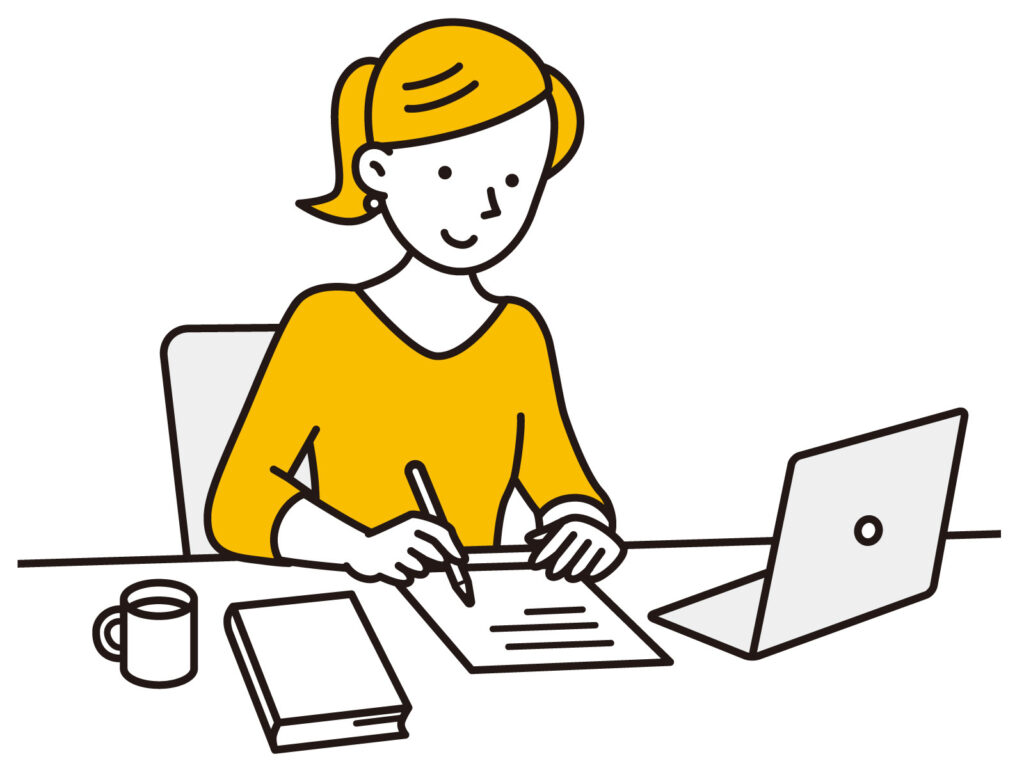 パソコン作業の女性